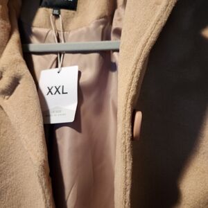 Tan Wool Blend Coat XXL